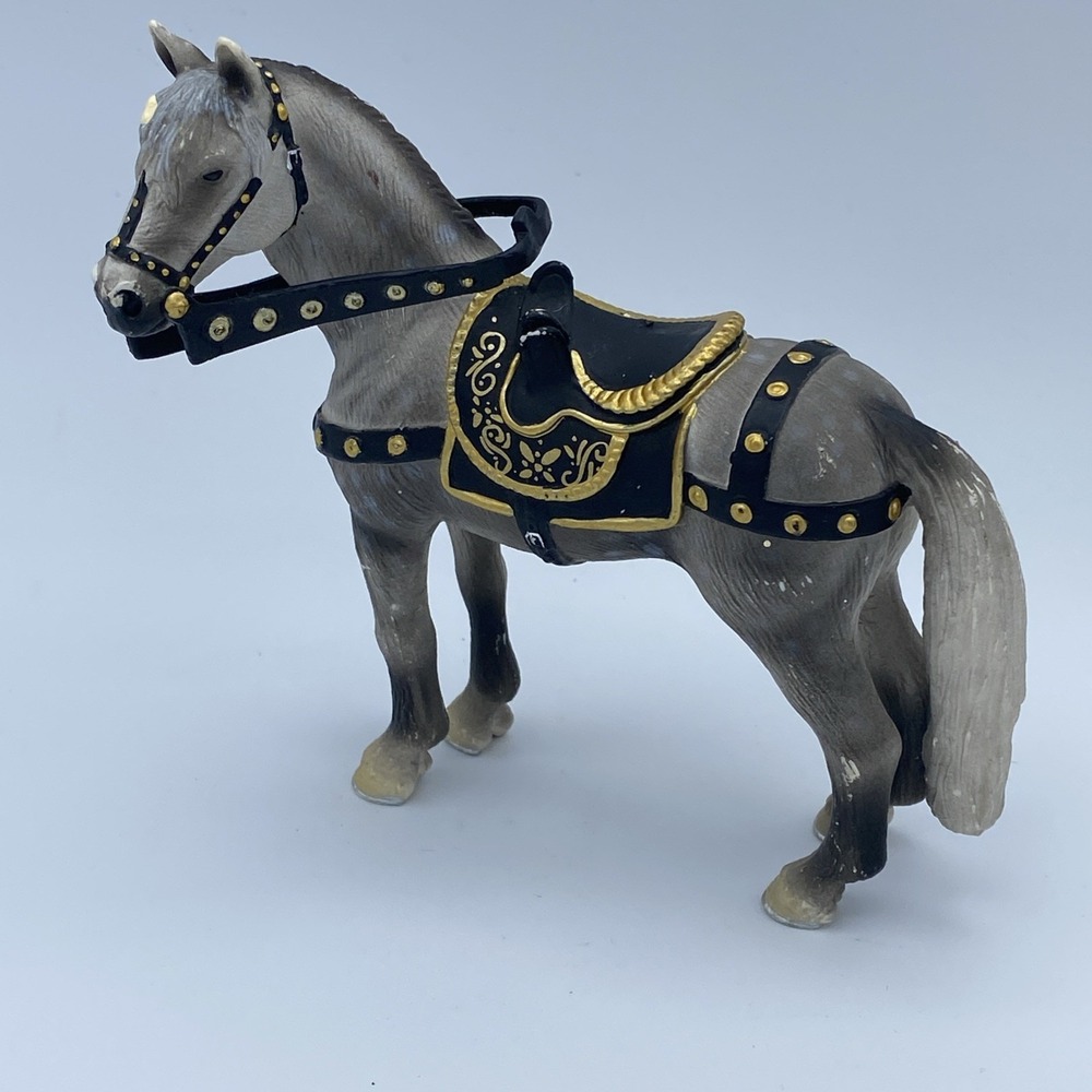 Schleich Queen's Grey Horse 2005 Ritter Castle Mare Only Figure Cake Topper *